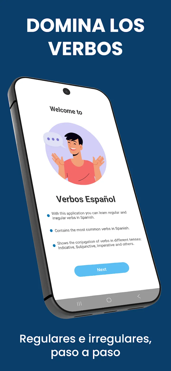 Pantalla principal de Verbos en Español