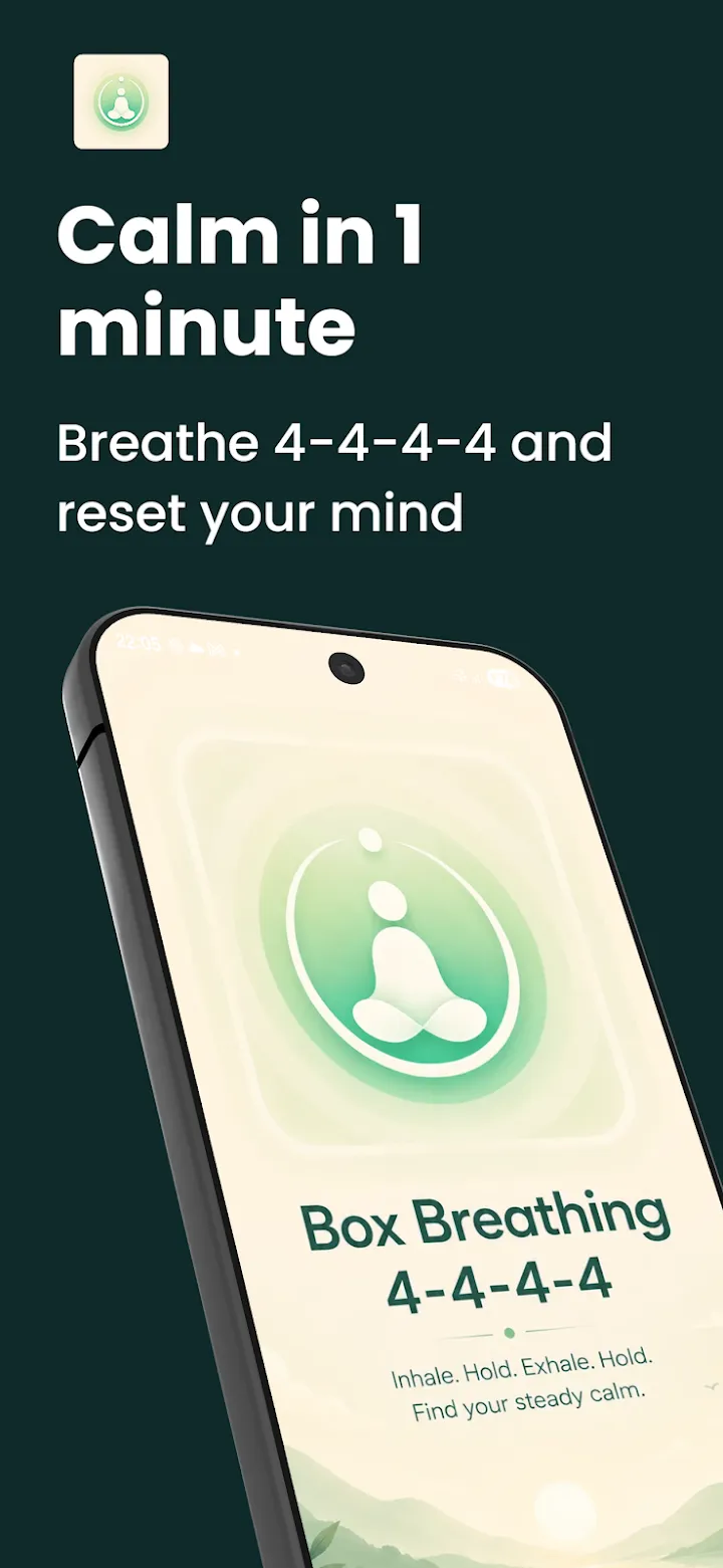 Pantalla principal de Box Breathing