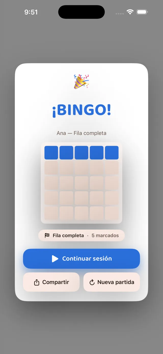 Detección de línea y bingo