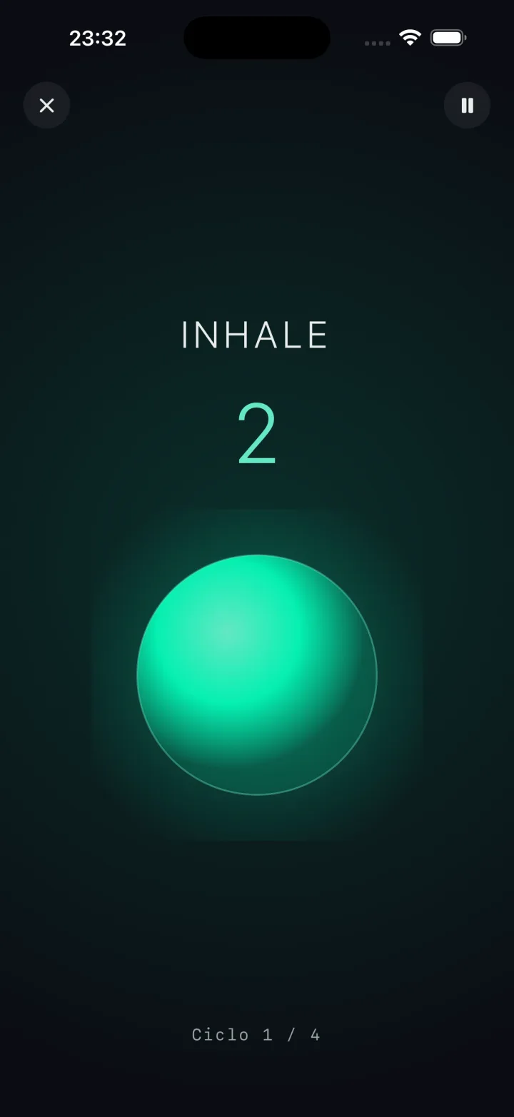 El orbe guía cada respiración