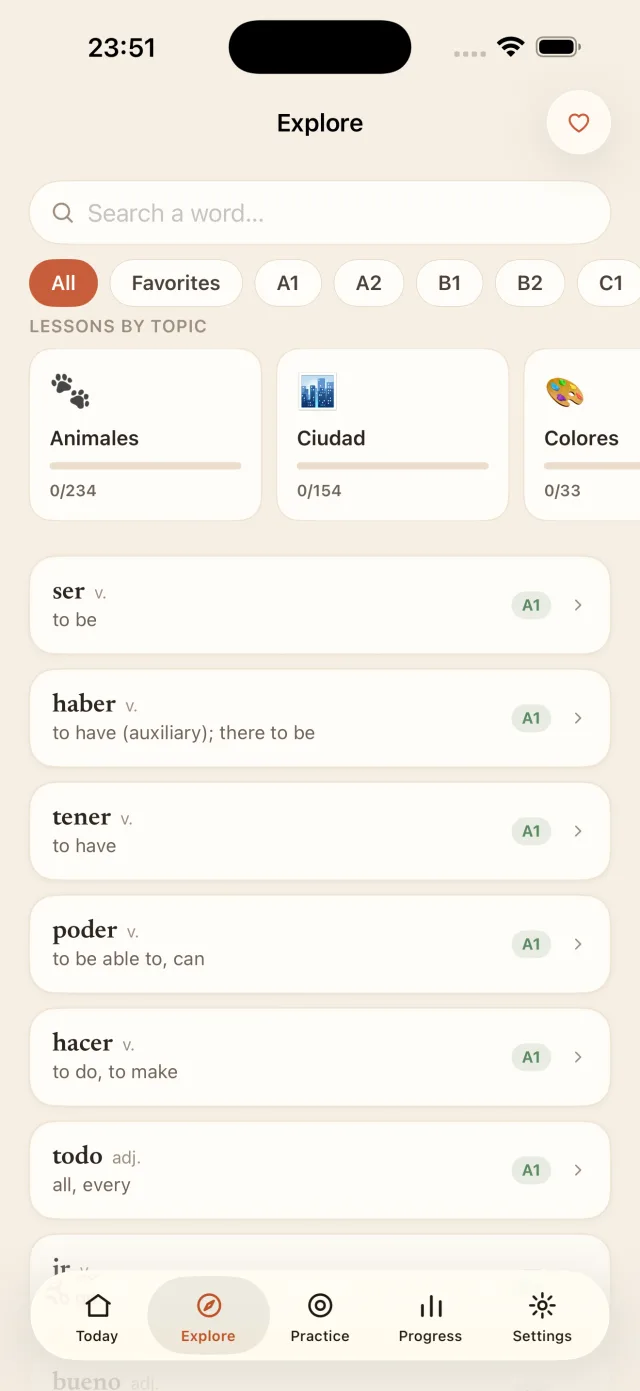 Explore by level and topic