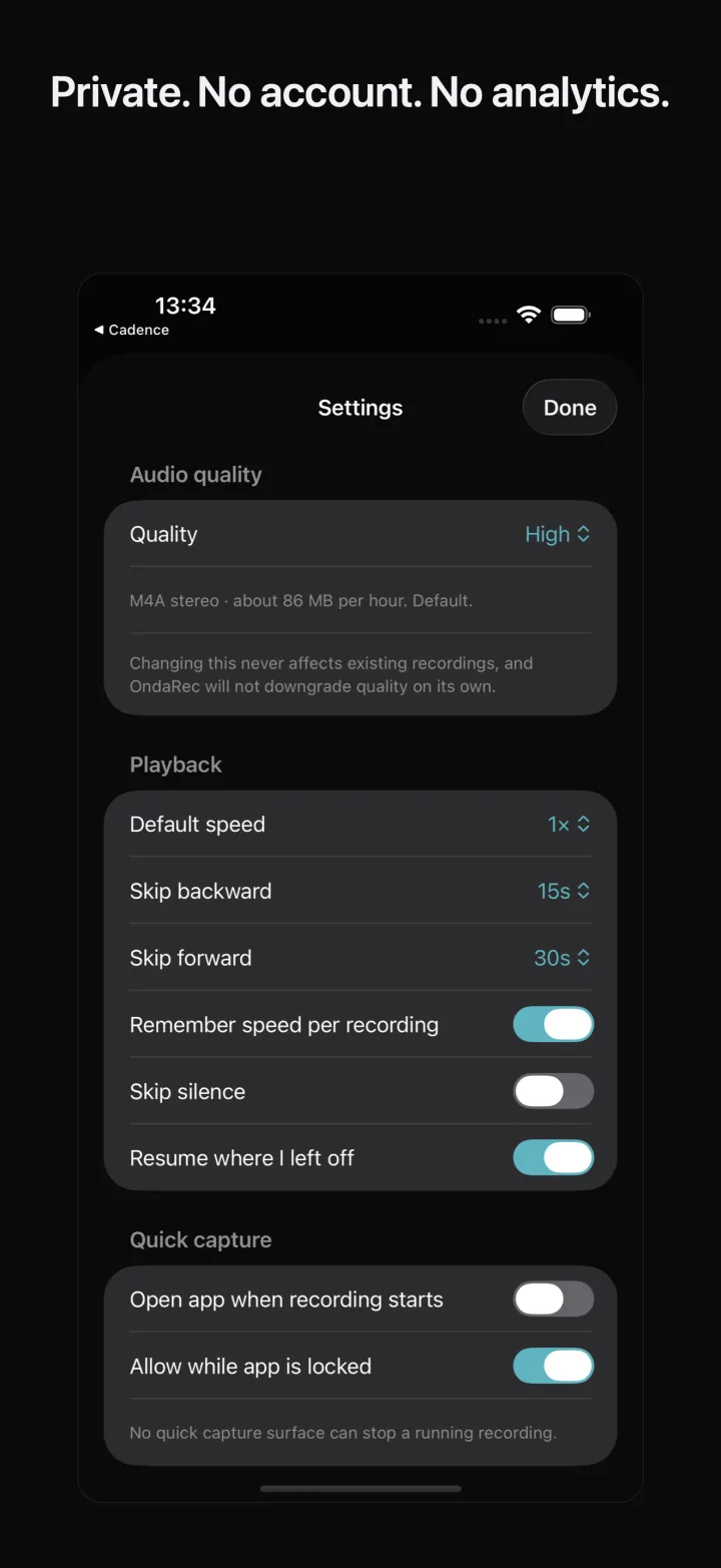 Clear settings, your way