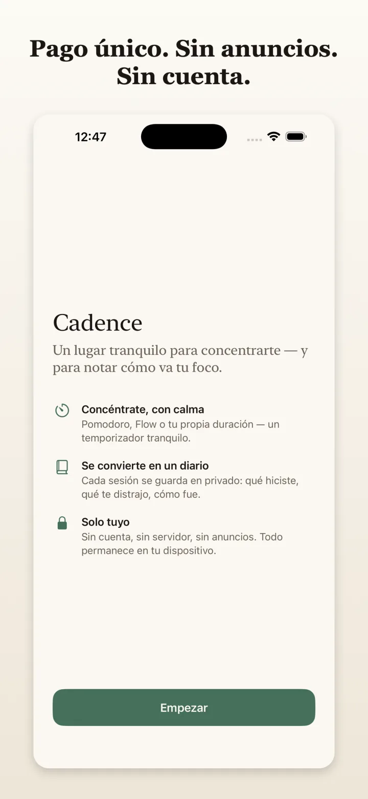 Calma: sin rachas ni presión