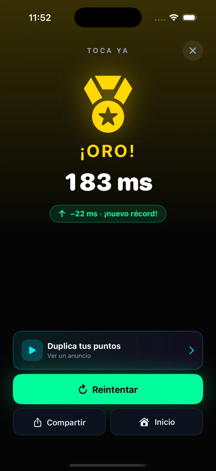 Tu tiempo al milisegundo y tus medallas