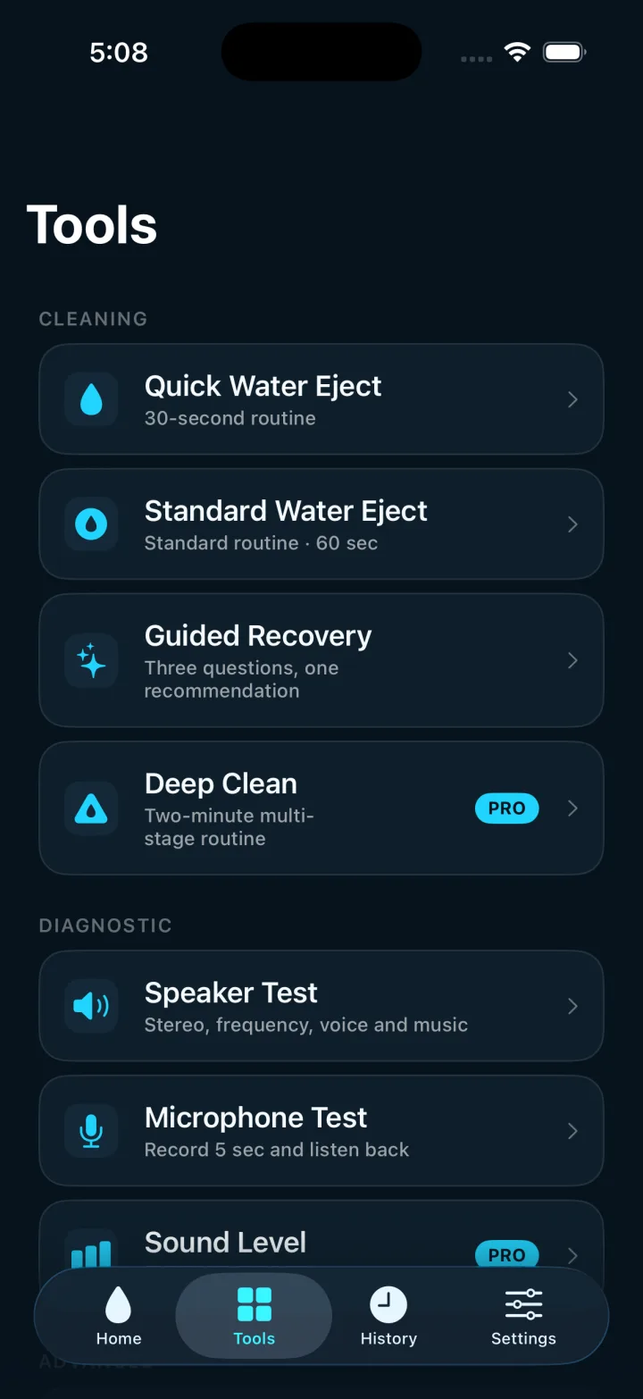 Speaker, mic, level and tone toolkit