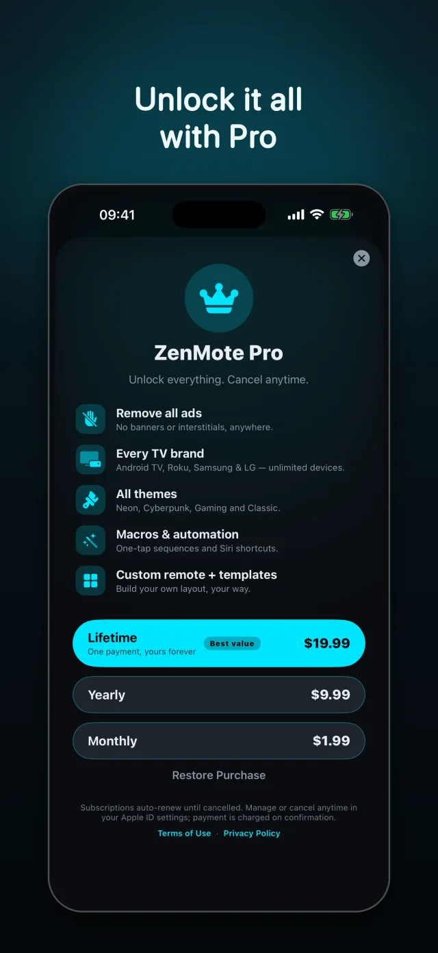 ZenMote Pro: themes and macros