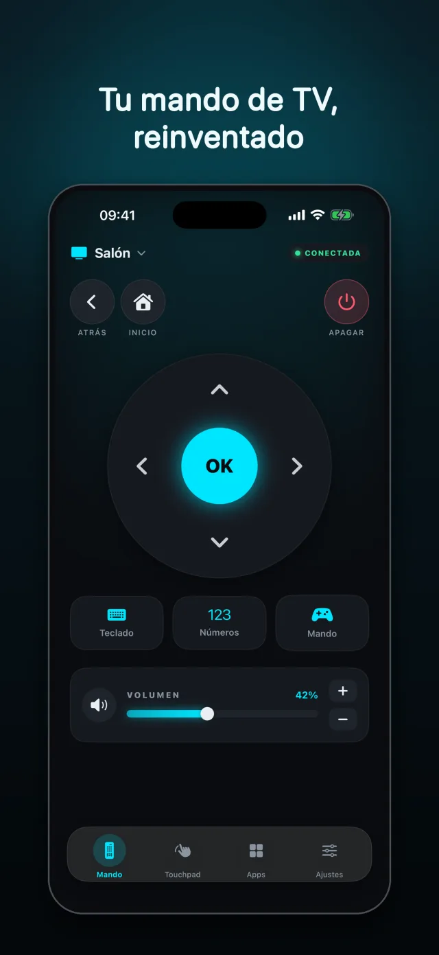 Mando de ZenMote con D-pad, botón OK y control de volumen